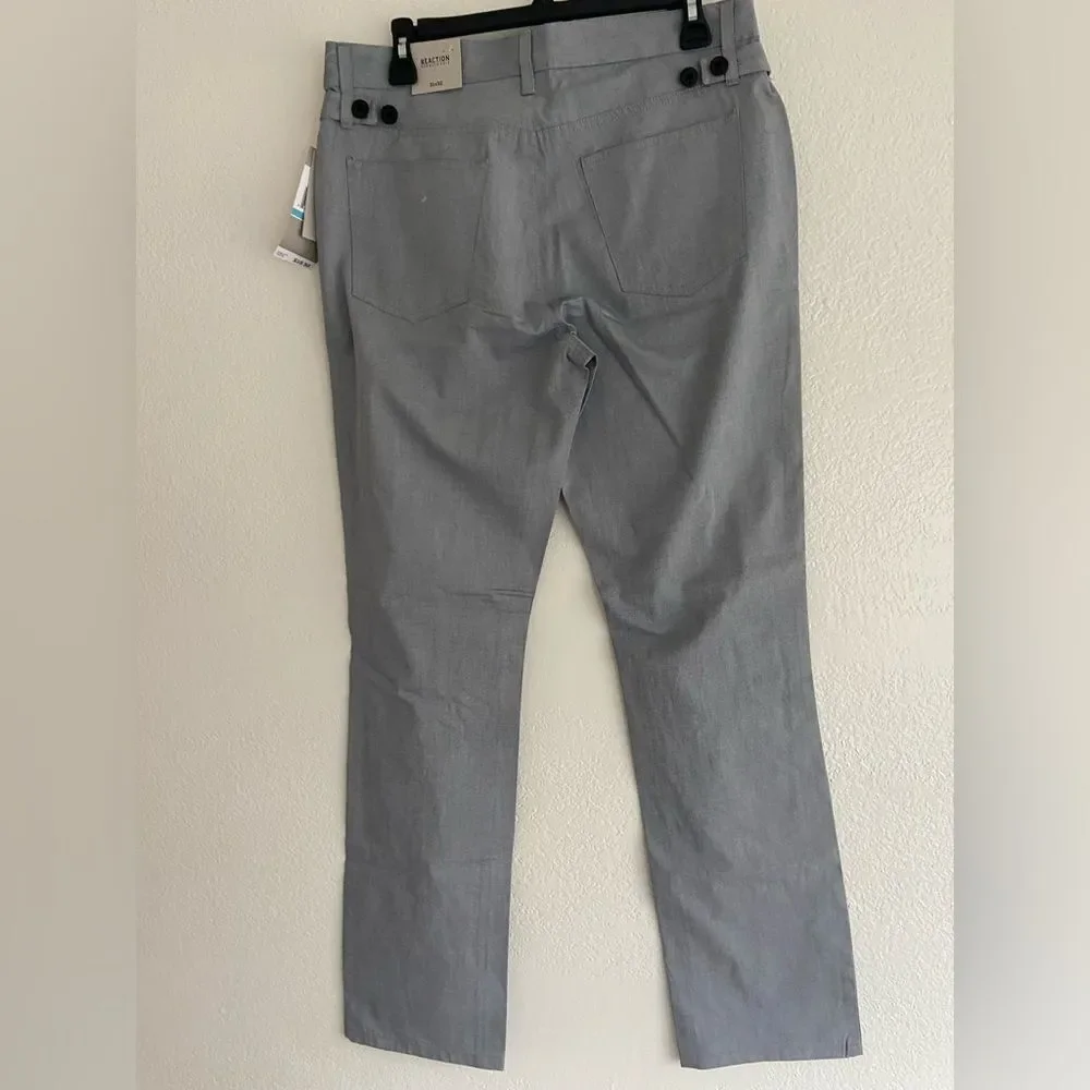 NWT Kenneth Cole Reaction grey Sz 31 straight pant 100% cotton